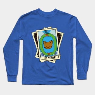 TAROT CARDS DECK | THE WORLD. | FORTUNE CAT Long Sleeve T-Shirt